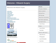 Tablet Screenshot of hillswickhealthcentre.co.uk